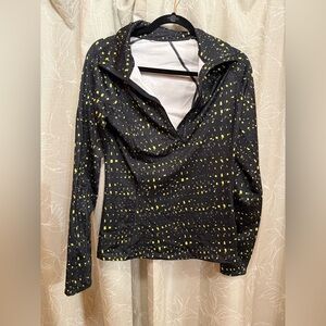 Black and Yellow Patterned Women's Top